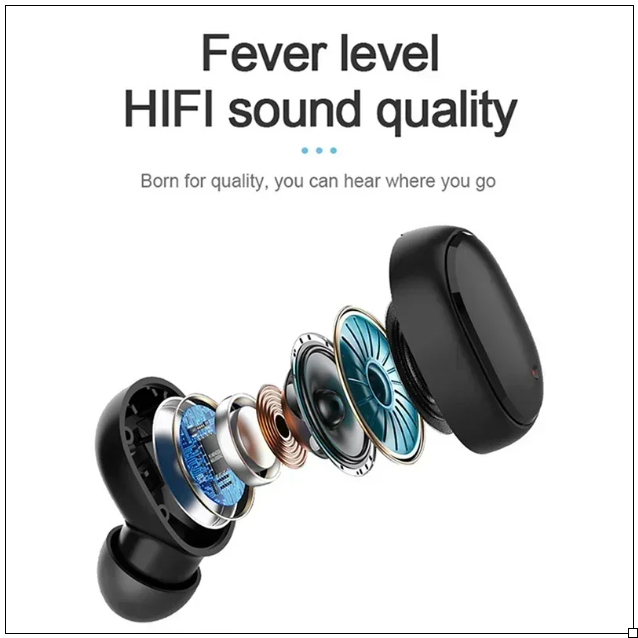 A6S TWS Earphones Wireless Bluetooth 5.1 Headphones Touch Control Earbuds With Mic Earphones Sport Waterproof Headset for xiaomi