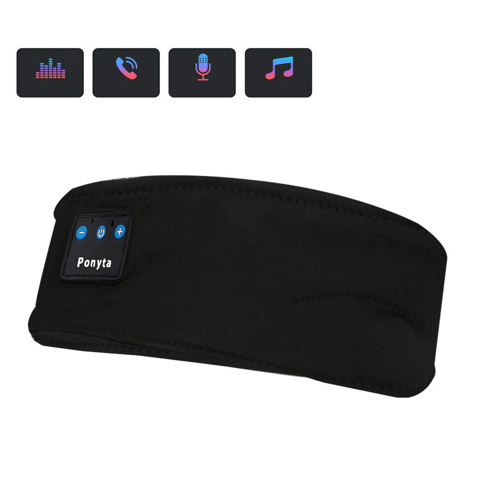 Bluetooth Sports Headband Elastic Eye Mask Sleeping Headphones for Men